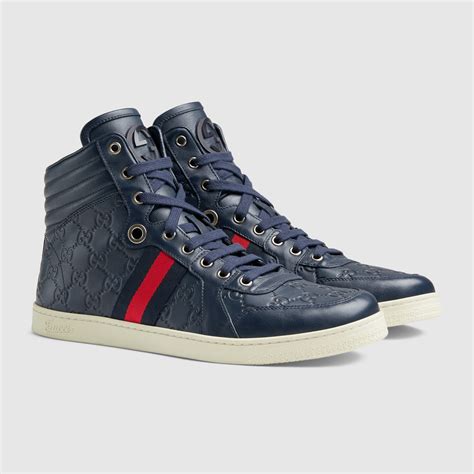 gucci mens high tops cheap|gucci men sneakers new authentic.